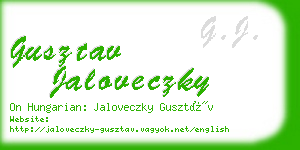 gusztav jaloveczky business card